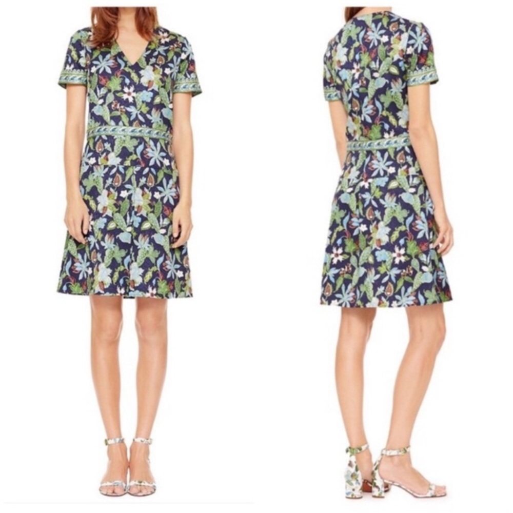Tory Burch Garden Wisteria Floral Silk Sundres.